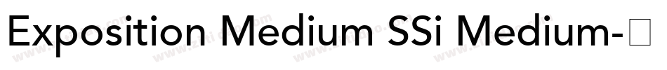 Exposition Medium SSi Medium字体转换